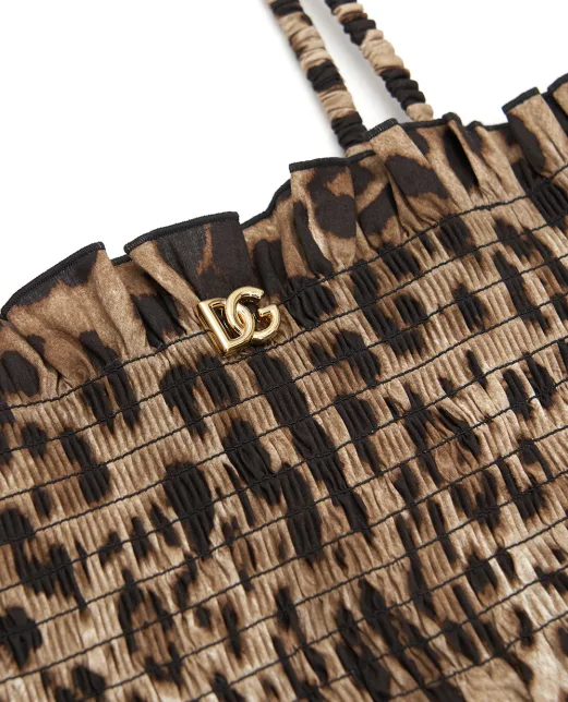 Dolce&Gabbana Дитяча сукня з леопардовим принтом - Артикул: L53DM9-HS5E3-S