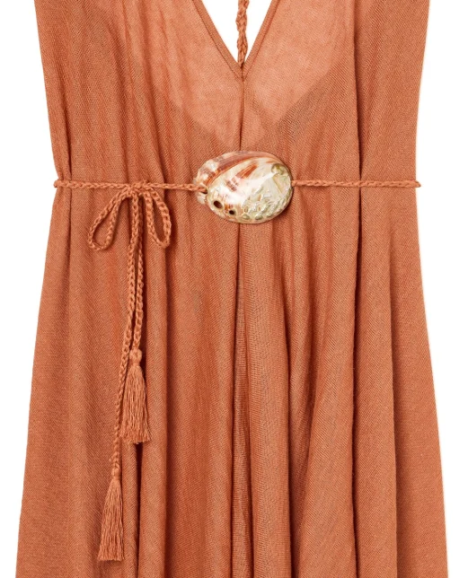 Alanui Платье из льна с ракушкой - Артикул: LWHI048R26KNI0017373