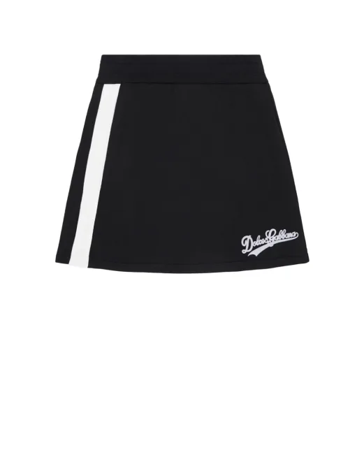 Dolce&Gabbana Детская флисовая юбка с принтом - Артикул: L5JIC1-G7PWH-B