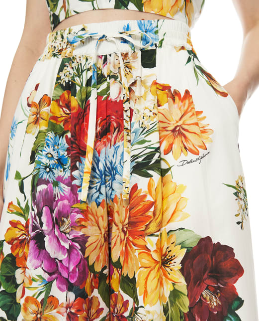 Dolce&Gabbana Штани з квітковим принтом - Артикул: FTDCOT-HS5TR