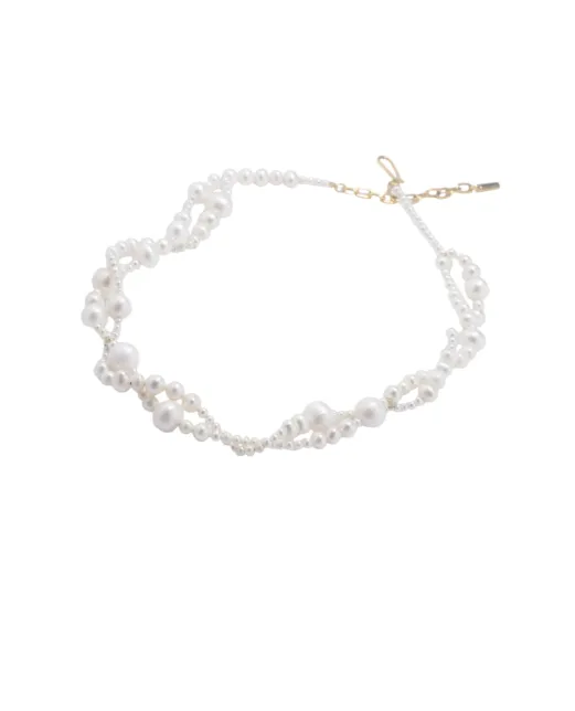 Completedworks Ожерелье из переработанного золота с жемчугом и вермелем - Артикул: P208