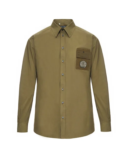 Dolce&Gabbana Рубашка с нашивкой логотипа - Артикул: G5OE4Z-FUFN9