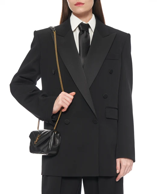 Saint Laurent Двобортний жакет із вовни - Артикул: 828008-Y7E63