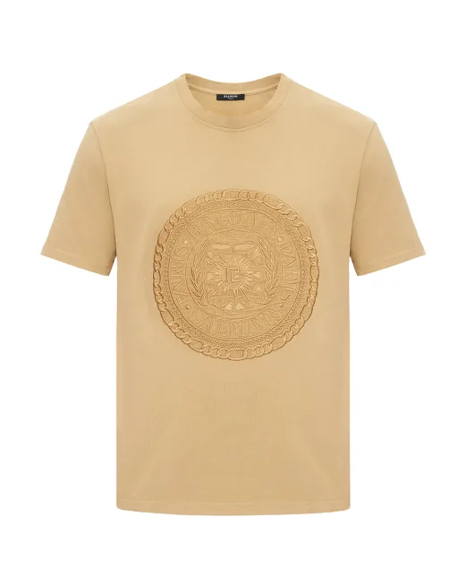 Balmain Футболка Médaille з вишивкою - Артикул: FH1EG000BD08