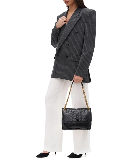 Saint Laurent Шкіряна сумка Niki Medium - Артикул: 633158-0EN07