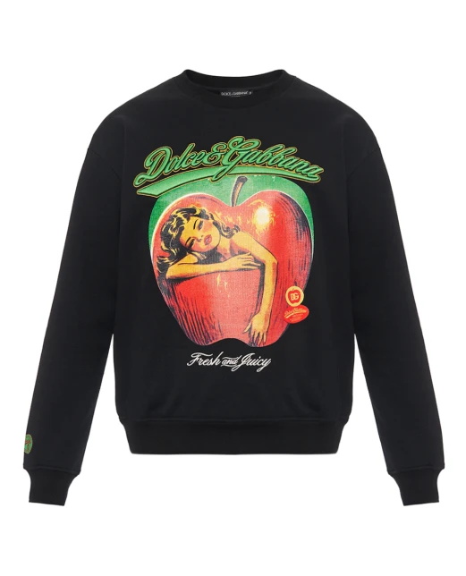 Dolce&Gabbana Свитшот с принтом и вышивкой - Артикул: G9AHSZ-G7PHG
