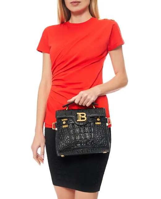 Balmain Сумка B Buzz під шкіру крокодила - Артикул: FN0DB526LOBC