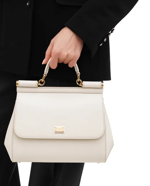 Dolce&Gabbana Кожаная сумка Sicily Large - Артикул: BB6002-B1001