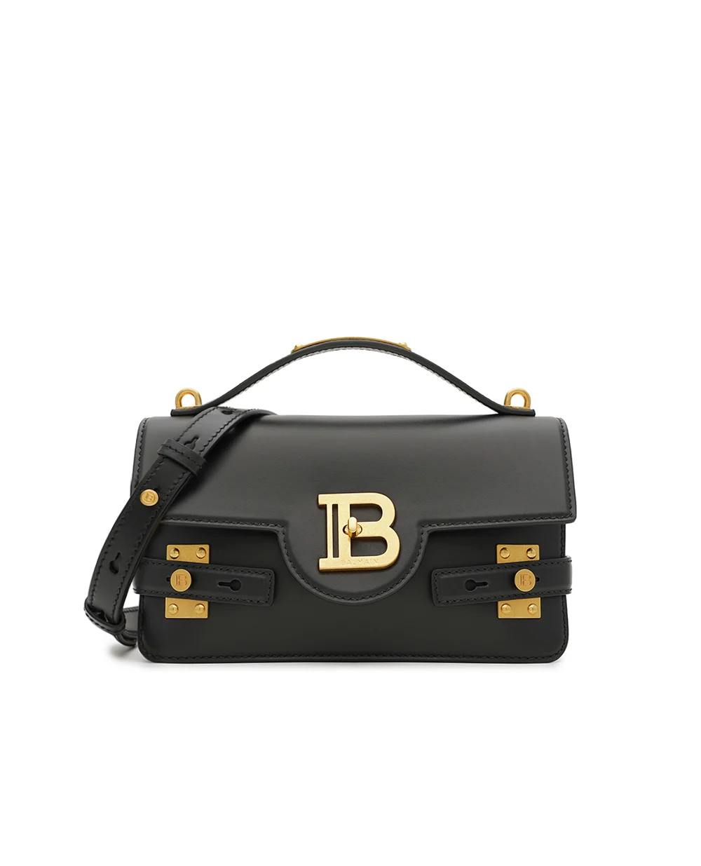 Кожаная сумка B-Buzz Shoulder 24 Balmain DN1DA828LAVE, черный цвет