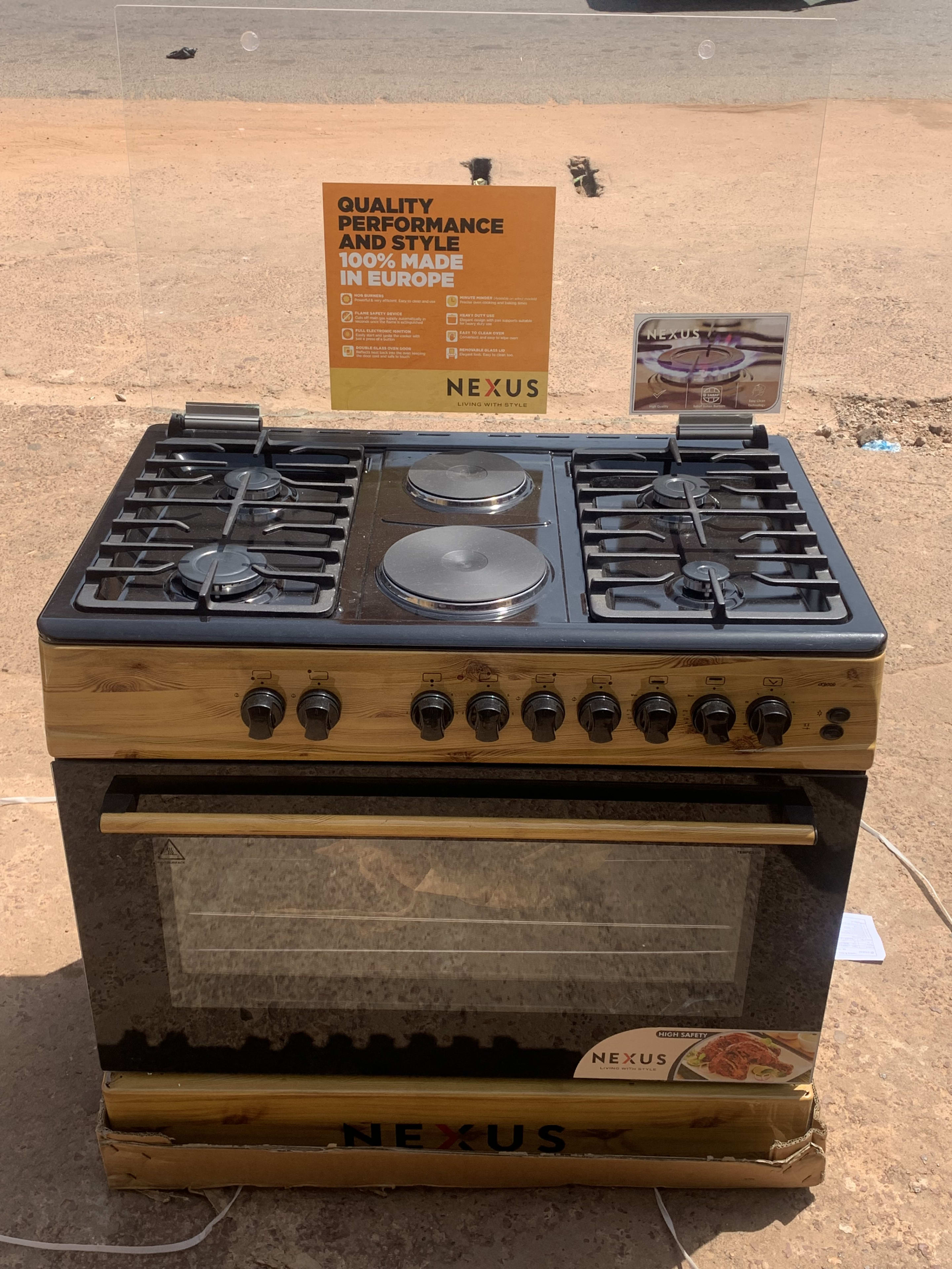 Nexus Standing Gas Cooker wood finish NX9002