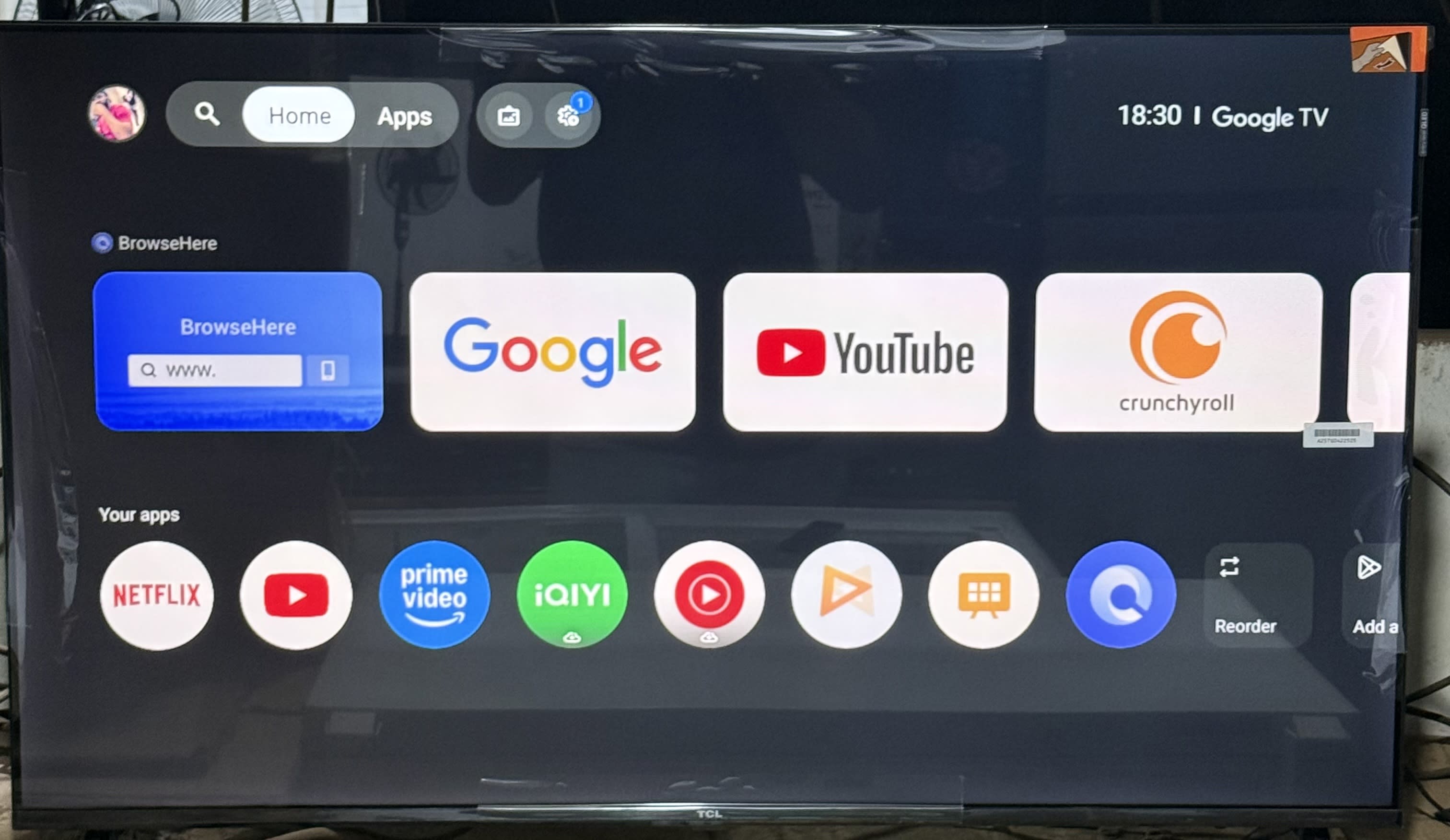 TCL QLED TV 43S5k 43 inches