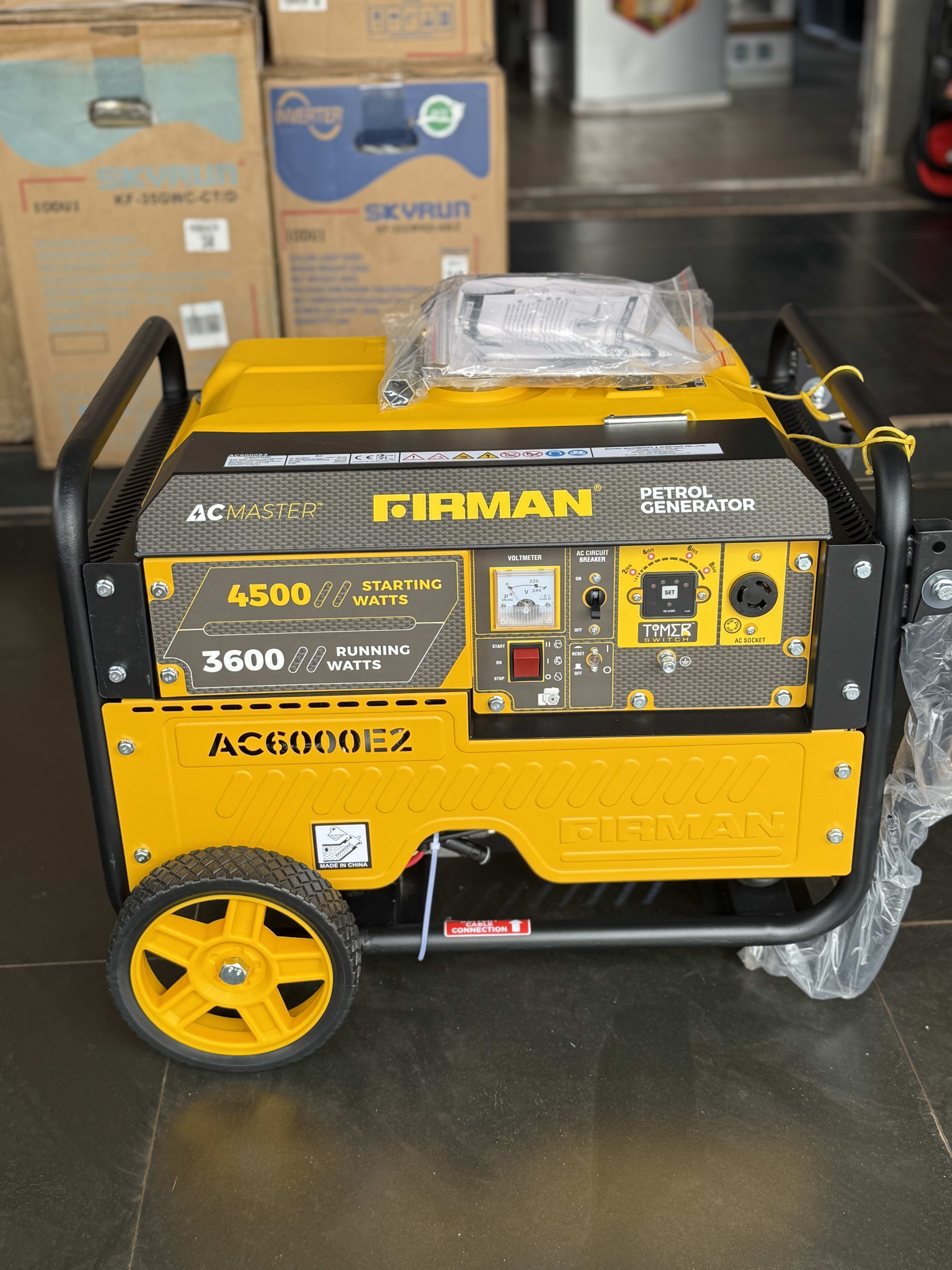 Firman generator AC 6000E2 3.6kw(5.2kva)