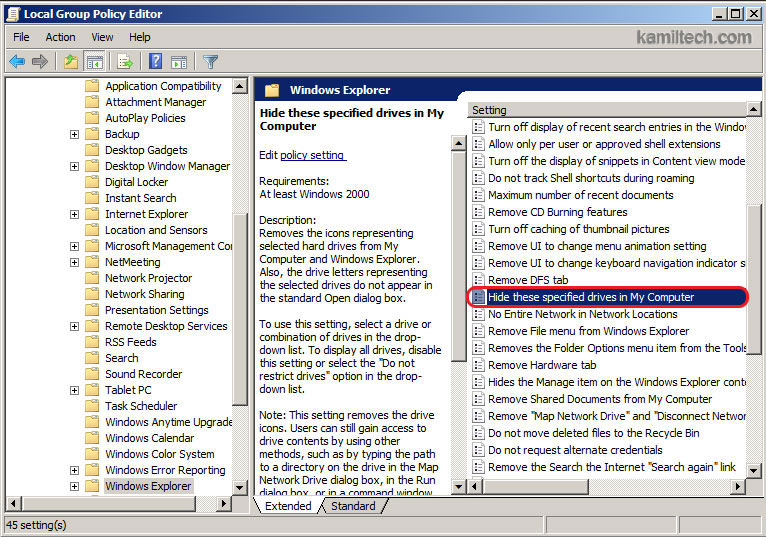 Hide Specific Drive in Windows OS Without Any Software (With Pictures