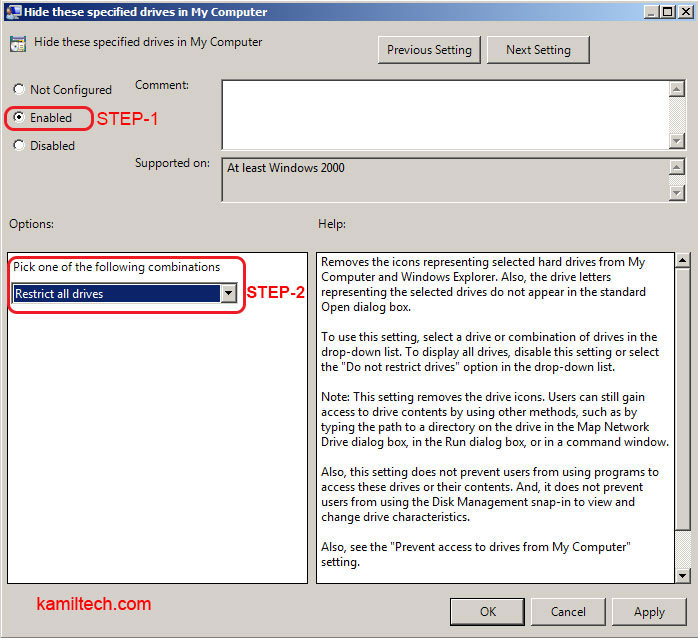 Hide Specific Drive in Windows OS Without Any Software (With Pictures