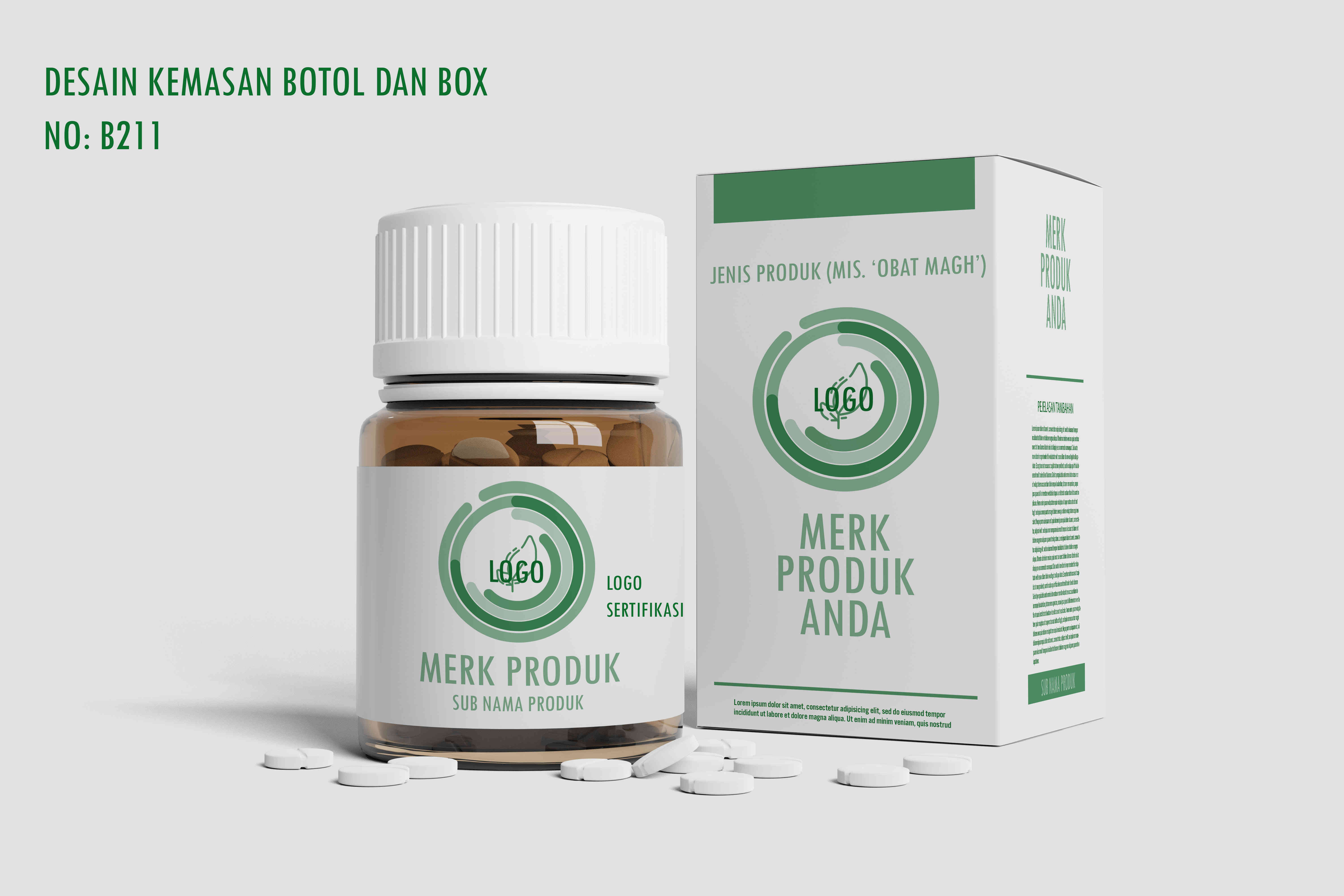 DESAIN KEMASAN BOTOL & BOX
