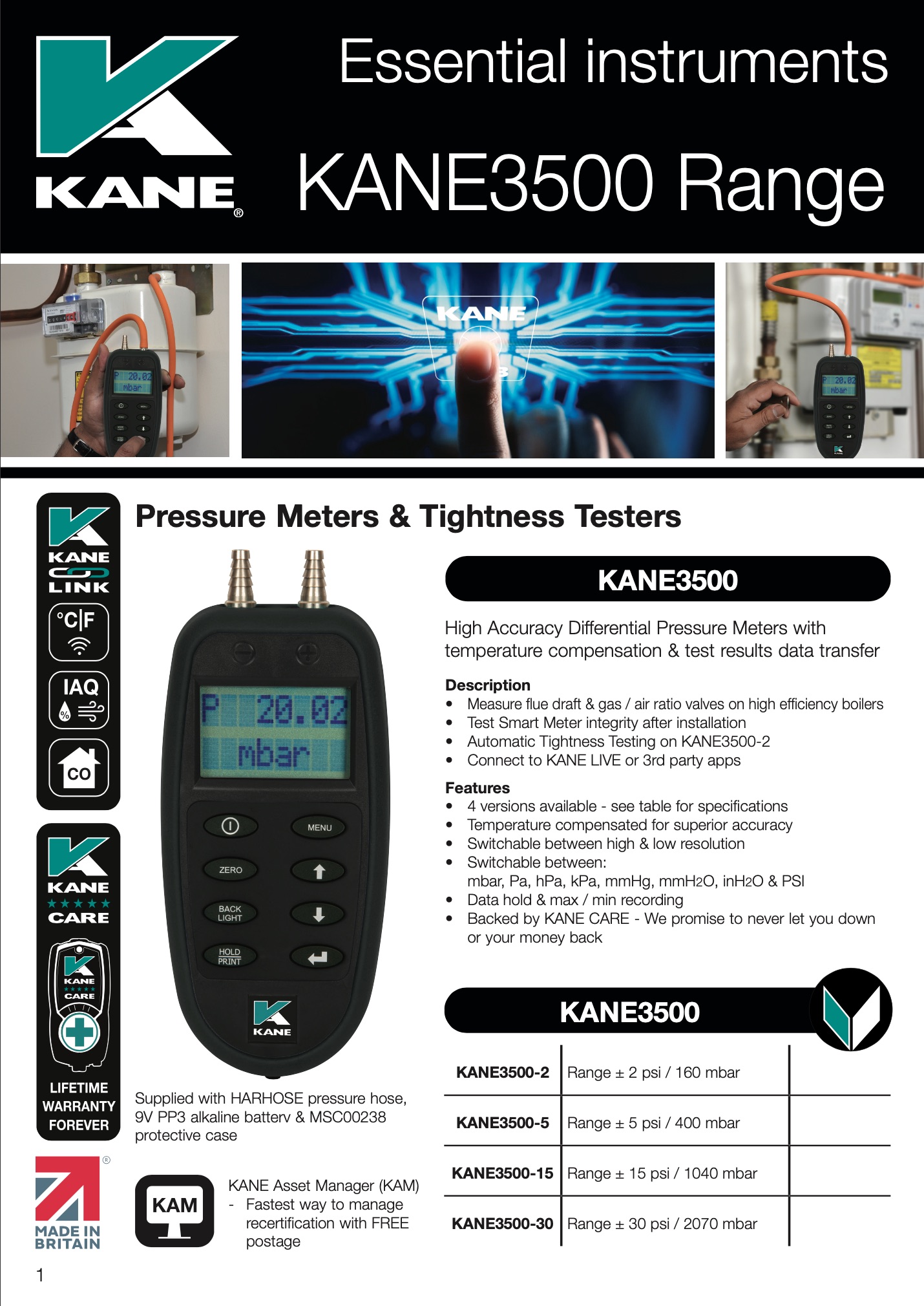 KANE 3500 Datasheet
