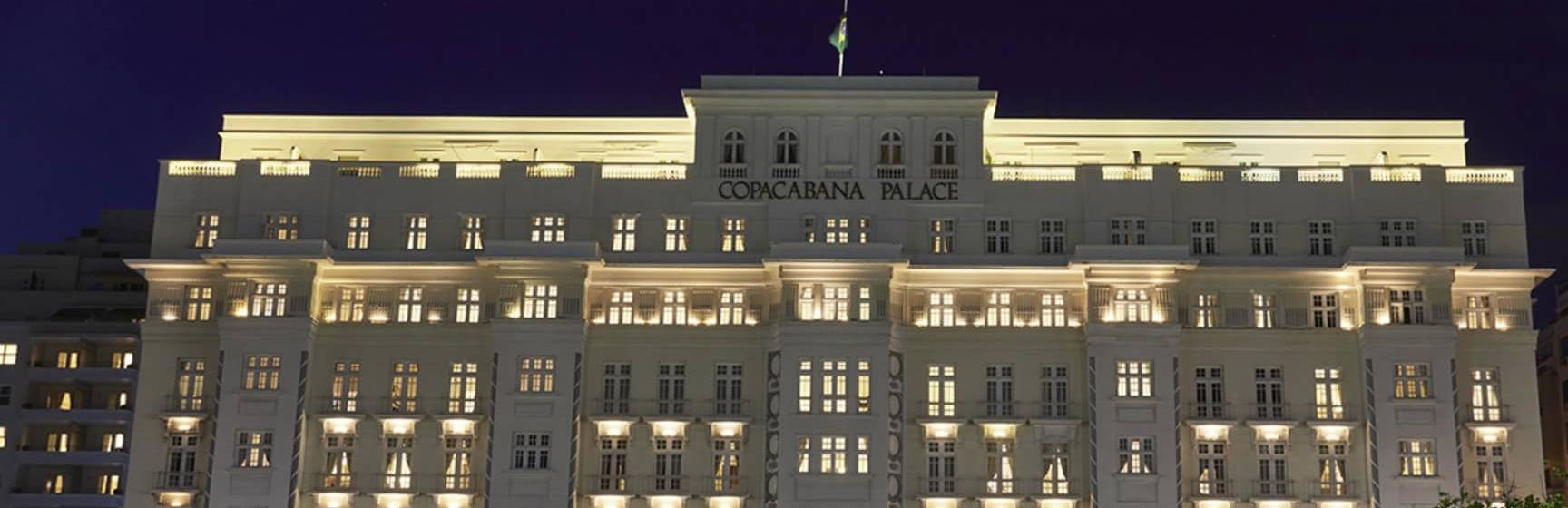 Brasil riodejaneiro copacabanapalace fachada noite