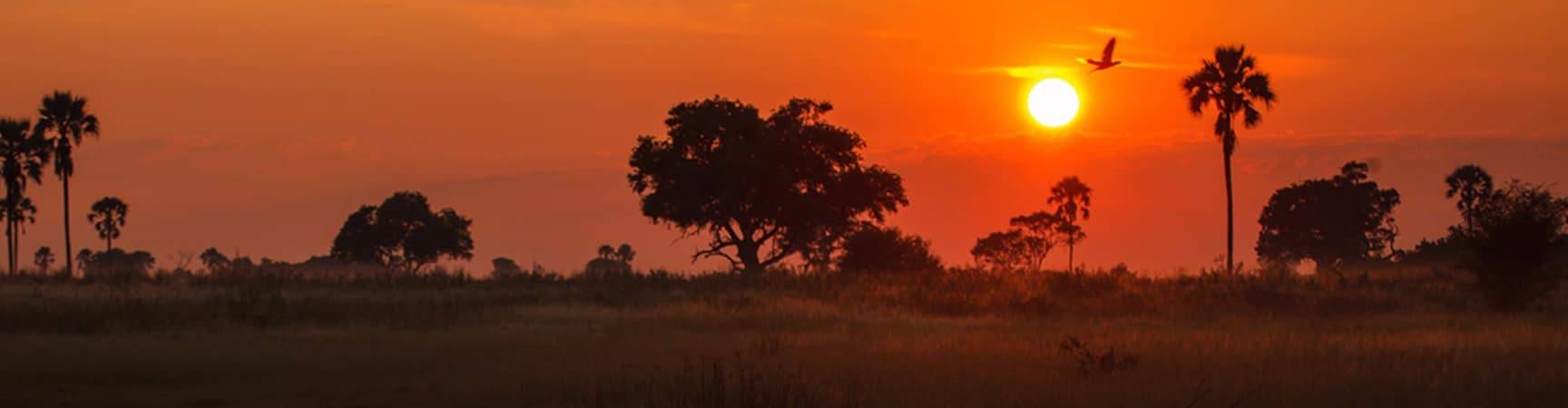 Pôr-do-sol em Botswana