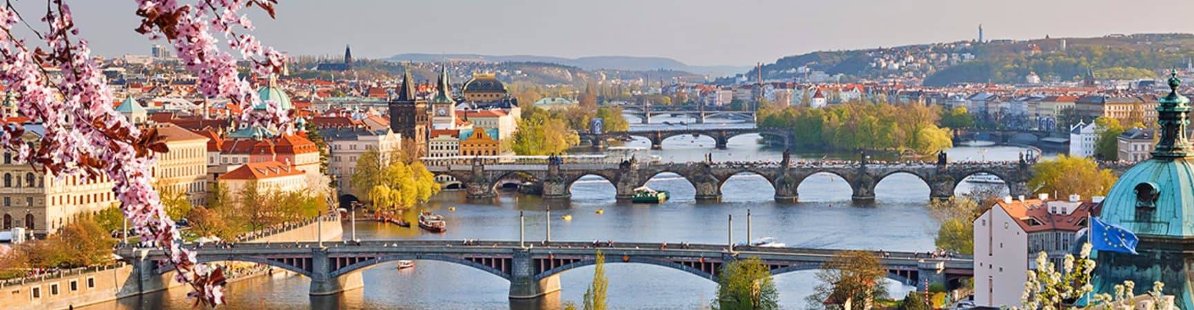 Republica tcheca praga vista ao por do sol
