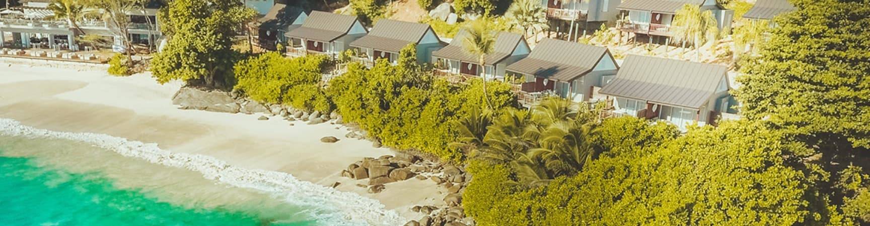 Vista aérea CaranaBeach, Ilhas Seychelles