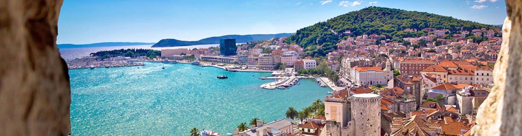 Vista aérea de Split, Croácia.