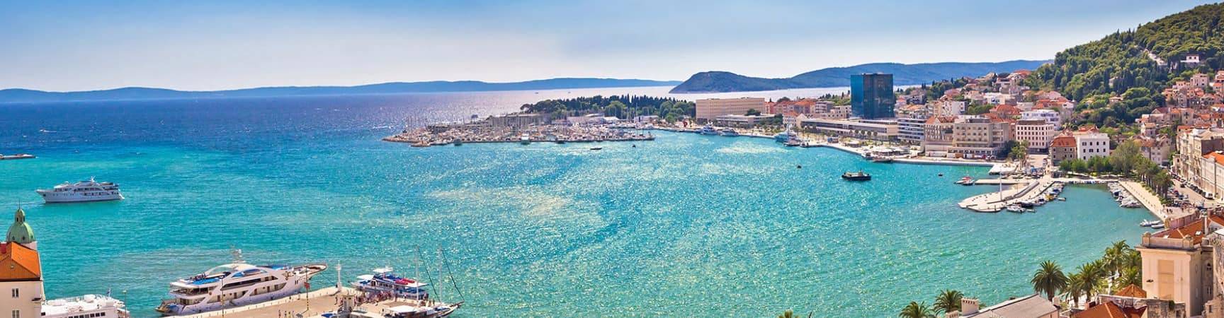 Vista panorâmica de Split, Croácia.