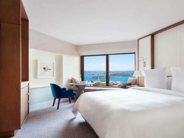Deluxe partial harbour room four seasons sydney c