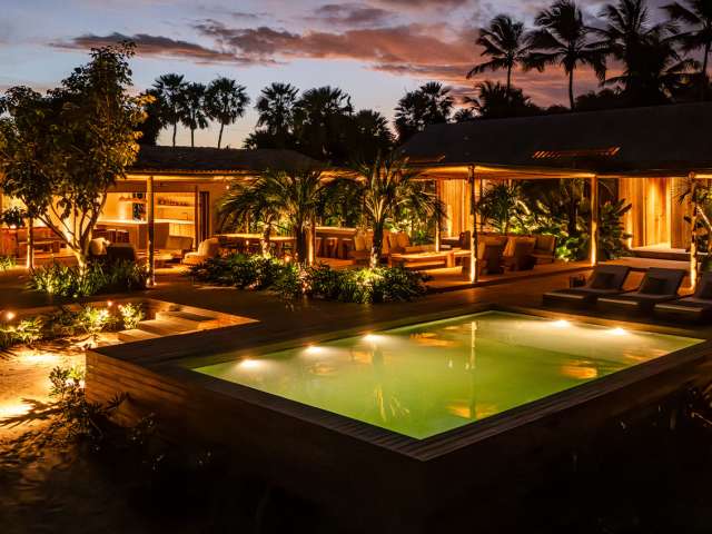 Casa daia ceara brasil drone lusco fusco paisagem