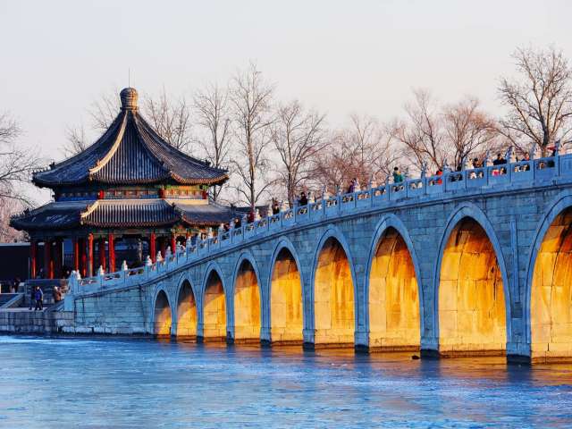 Palácio Verão Yiheyuan Kunming Lake Pequim China