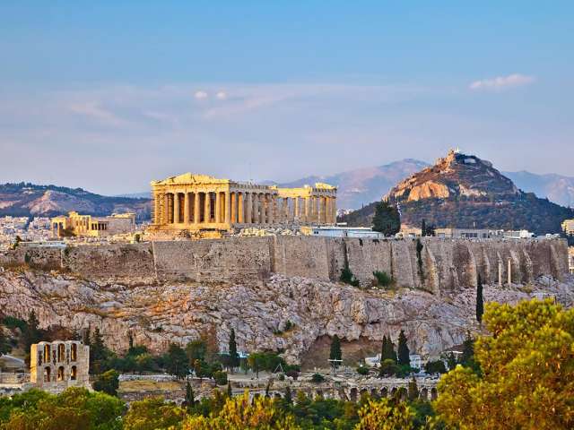 Vista do Parthenon - Atenas, Grécia.
