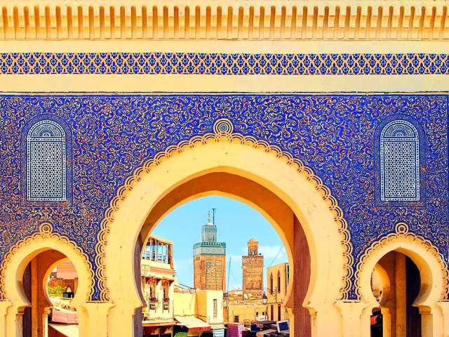 Marrocos fez gate bab boujelud vista