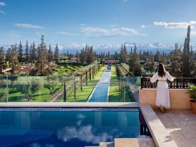 Marrocos marrakech oberoi piscina vista