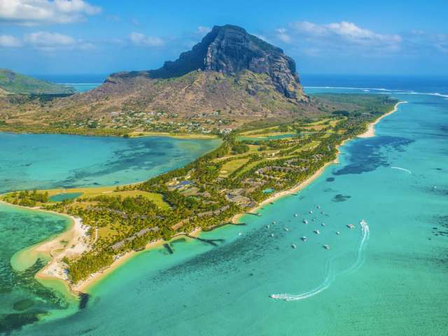 Vista aérea Ilhas Maurício