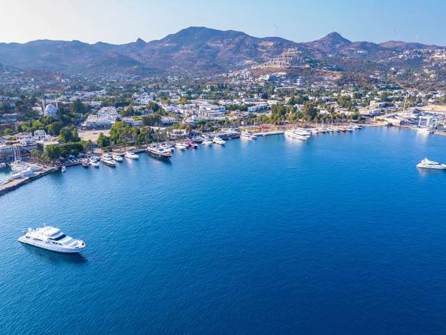 Bodrum turquia vista panoramica drone