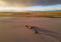 Argentina pristine camps salinas grandes vista aerea