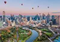 Tourism australia melbourne balao sobre cidade