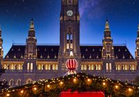 Austria viena mercado de natal rathausplatz