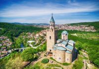 Balcas bulgaria vista aerea antiga cidade de veliko