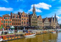 Belgica gent cais graslei rio leie