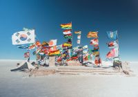 Bolivia salar de uyuni bandeiras