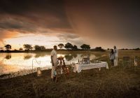 Botswana great plains duba explorers camp sundowner
