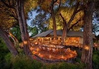 Botswana great plains duba plains camp area comum anoitecer