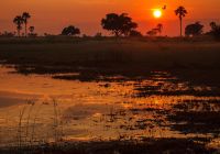 Pôr-do-sol em Botswana