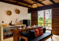 Bahia pousada vila kandui Kandui Ocean Villa estar e cozinha