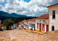 Brazil city of tiradentes in minas gerais