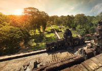 Vista aérea Angkor Wat Camboja