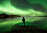 Canada aurora boreal lago