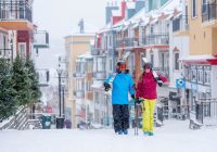 Canada tremblant esquiadores casal