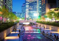 Coreiadosul seoul parque cheonggyechon canal
