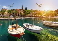 Splitska village brac island croacia